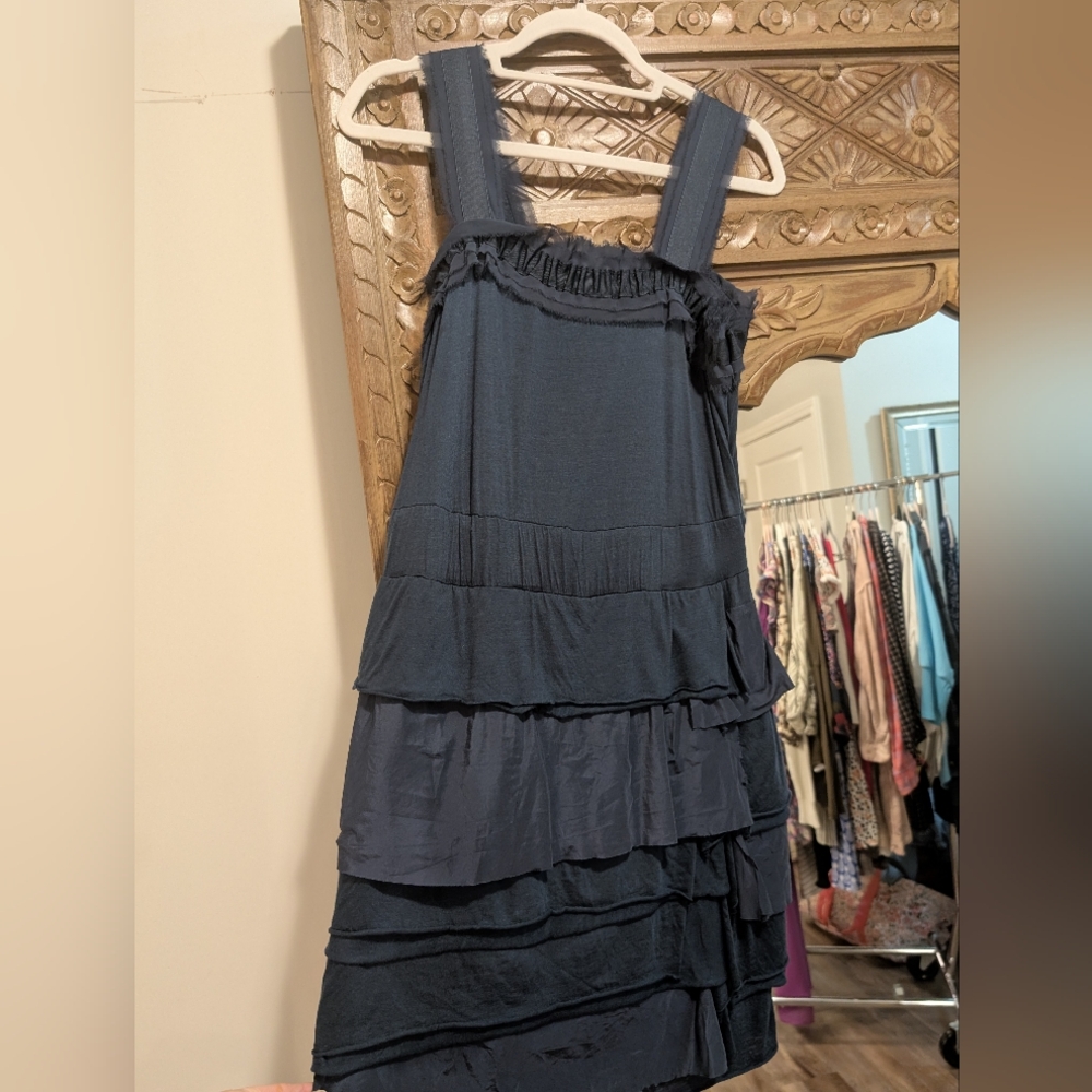 Banana Republic Elegant Black Tiered Dress